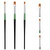 3 Pcs Flat Concealer Brush Extra Small Flat Applicator Brush Rounded For Blending Brow Single Eyeshadow Brushes Versatile Makeup Tool For Precise Application And Flawless Finish Black view 1