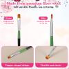 3 Pcs Flat Concealer Brush Extra Small Flat Applicator Brush Rounded For Blending Brow Single Eyeshadow Brushes Versatile Makeup Tool For Precise Application And Flawless Finish Black view 4