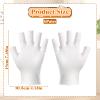 6 Pairs White Fingerless Gloves, Moisturizing Gloves Overnight, Soft and Comfortable for Dry Hands Sleeping Hand Spa UV Sun view 2