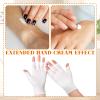 6 Pairs White Fingerless Gloves, Moisturizing Gloves Overnight, Soft and Comfortable for Dry Hands Sleeping Hand Spa UV Sun view 4