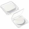 2 Pcs Makeup Sponges with Travel Case, Foundation Sponge Square Round Makeup Sponge Replacement Face Sponges for Cosmetic All Skin Types, White view 1