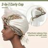 Funnysoft 3 Pcs Hair Wrap Scarf Net, Luxury Boho, Beige Yellow Gold view 3