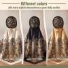 Funnysoft 3 Pcs Hair Wrap Scarf Net, Luxury Boho, Beige Yellow Gold view 4