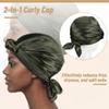 Funnysoft 3 Pcs Hair Wrap Scarf Net, Classic Minimalist, Red Black Green view 4