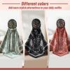 Funnysoft 3 Pcs Hair Wrap Scarf Net, Retro Western, Orange Black Green view 4