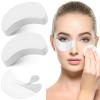 100 Pcs Eyeshadow Shield, Lint Free Eye Patches for Lash Extensions, 3.35" X 1.97" Eyeshadow Tape Eye Shadow Stencil, White Eyeshadow Stickers Prevent Makeup Residue for Eyeliner & Makeup view 1
