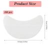 100 Pcs Eyeshadow Shield, Lint Free Eye Patches for Lash Extensions, 3.35" X 1.97" Eyeshadow Tape Eye Shadow Stencil, White Eyeshadow Stickers Prevent Makeup Residue for Eyeliner & Makeup view 2