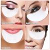 100 Pcs Eyeshadow Shield, Lint Free Eye Patches for Lash Extensions, 3.35" X 1.97" Eyeshadow Tape Eye Shadow Stencil, White Eyeshadow Stickers Prevent Makeup Residue for Eyeliner & Makeup view 4