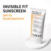 NIDA Invisible Fit Sunscreen SPF 50 Broad Spectrum UV-A/UV-B Protection | No White Cast, Low Irritation, Hydrating Lotion-like Lightweight Glow Sunscreen for All Skin Types | 1.69 fl. oz., 50ml view 2