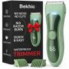 Bekhic Manscape Groin & Body Hair Trimmer for Men Waterproof Pubic Hair Shaver & Ball Groomer with LED Light No-Nick Ceramic Blade, 90-Min Runtime, Cordless Wet/Dry Clipper for Sensitive Skin view 1