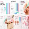 3-Pack Premium Crystal Glass Nail Files Durable Double-Sided Nail File Set for Natural & Artificial Nails | Washable Manicure & Pedicure Tools with Protective Case (Green, Pink, Blue) view 2
