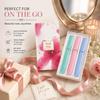 3-Pack Premium Crystal Glass Nail Files Durable Double-Sided Nail File Set for Natural & Artificial Nails | Washable Manicure & Pedicure Tools with Protective Case (Green, Pink, Blue) view 3