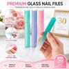3-Pack Premium Crystal Glass Nail Files Durable Double-Sided Nail File Set for Natural & Artificial Nails | Washable Manicure & Pedicure Tools with Protective Case (Green, Pink, Blue) view 4