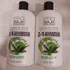NinthAvenue Basics Pack of 2 Pro Silk 2 In 1 Shampoo & Conditioner/Moisturizing/Aloe Vera, Spearmint and Pro Vitamin B5 / 32 Oz view 1