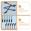 DECORNIJIA Disposable Eyelash Brush Comb, 50pcs Black Mini Angled Eyelash Mascara Wands, Synthetic Fiber Makeup Applicators for Salon and Home Use view 3