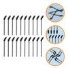 DECORNIJIA Disposable Eyelash Brush Comb, 50pcs Black Mini Angled Eyelash Mascara Wands, Synthetic Fiber Makeup Applicators for Salon and Home Use view 4