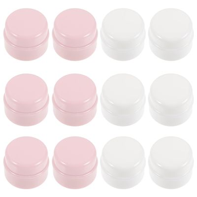 12 Pack Plastic Cosmetic Jars Refillable with Lids 5G