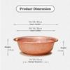 Hand-Hammered Copper Basin Portable Pedicure Foot Soak Bowls | Pedicure Tub Bowls for Feet Foot Washing Basin for Camping Picnic Incinerator Barrel(Brass,40cm) view 2