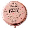 Vivenirs Personalized Daughter Compact Mirror, First My Daughter, Forever My Friend, Custom Name Pocket Mirror, Meaningful Gift from Mom, Birthday Graduation Gift view 1