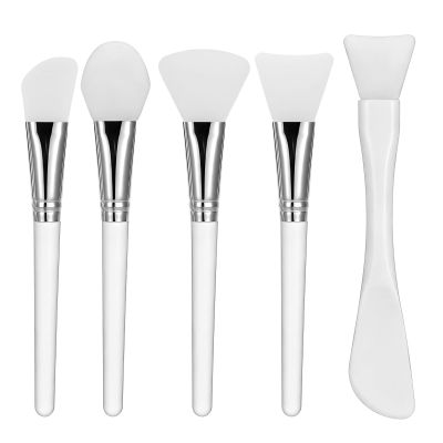 5 Pcs Silicone Mask Applicator, Face Mask Applicator Tool, Silicone Face Brush, Soft Flexible Applicators for Clay Mud Masks, Body Lotion, Easy Clean Travel Friendly