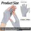 4 Pairs Fingerless Cotton Gloves, Unisex Hand Moisturizer Gloves, Moisturizing Glove Overnight Hydration, Eczema Glove for Dry Hands Sleeping Spa (Black, White, and Gray) view 2