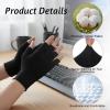 4 Pairs Fingerless Cotton Gloves, Unisex Hand Moisturizer Gloves, Moisturizing Glove Overnight Hydration, Eczema Glove for Dry Hands Sleeping Spa (Black, White, and Gray) view 3