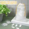 200 Pcs Ear Covers for Shower Disposable Ear Covers for Hair Dye Clear Plastic Ears Shower Caps with Soft Elastic, One Size for Adults, with Drawstring Storage Pouch for Neat, Travel-Ready Carry view 4