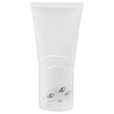 MAGICLULU Refillable Roller Ball Bottle Set with 5 White Massage Caps 50ml Liquid Container for Slimming Cream and Face Essential Oil Travel Skincare