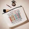 Book Lovers Gifts Makeup Bag, Book Accessories, Bookish Gifts Reading Cosmetic Bag, Friendship Gift for Women Girls Reader Daughter Bookworm Librarian Christmas Birthday Toiletry Organizer Bags view 3