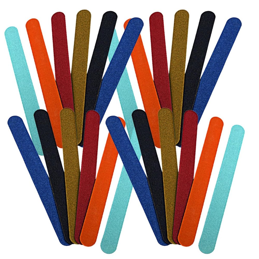 40pcs Colorful Wooden Nail File for Manicure and Pedicure Prep