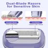 UNIMIKO Electric Razors for Women, Waterproof Wet Dry Mini Electric Shaver for Women - Cordless Rechargeable Foil Shaver for Hair Removal, Legs, Face, Body, Bikini,Sensitive Skin, Teens (Purple) view 2