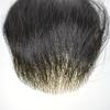 Right Hair Thin Skin Hair Patch Toupee For Men Bald Spot V-Looped Hair Replacement System For Bald Spot Transparent Mens Hair Piece (#1B OFF BLACK-100% Light Medium Density, 6cm X 8cm-14'') view 3
