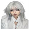 TTYAO REII Mullet Wig with Bangs Japanese Style Short Straight Wig Natural Looking Daily Synthetic Hairpiece (Silver White) view 1