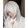 TTYAO REII Mullet Wig with Bangs Japanese Style Short Straight Wig Natural Looking Daily Synthetic Hairpiece (Silver White) view 2