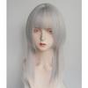 TTYAO REII Mullet Wig with Bangs Japanese Style Short Straight Wig Natural Looking Daily Synthetic Hairpiece (Silver White) view 4
