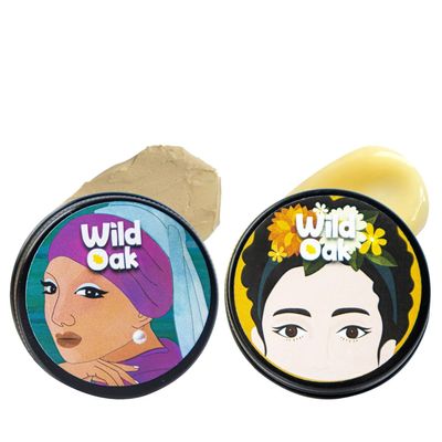 BEMT Under Eye Gel & Clay Mask Set, 2Step Skincare Combo for Dark Circle Appearance, Puffiness & Fine Lines, Hydrating & Brightening Formula with Saffron, Aloe Vera & Natural Oils, 50g Each