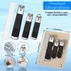 6 Sets Nail Clippers Set, Stainless Steel Nail Clippers with PU Leather Case, Ultra Sharp Finger Nails Clipper for Thick Toenails, Manicure Kit for Home and Travel, 4 Piece Set view 2