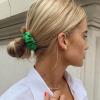 Jaciya 12 Pack Elastics Hair Scrunchies Elastic Hair Bobbles Scrunchies Green Satin Hair Ties view 2