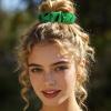 Jaciya 12 Pack Elastics Hair Scrunchies Elastic Hair Bobbles Scrunchies Green Satin Hair Ties view 4