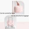 HJXGQJM Travel Makeup Bag with LED Mirror, Travel Makeup Bag with Light Up Mirror and Adjustable Dividers, Waterproof Makeup Train Case, Lighted Makeup Case with Detachable Mirror, Pink view 3