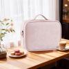 HJXGQJM Travel Makeup Bag with LED Mirror, Travel Makeup Bag with Light Up Mirror and Adjustable Dividers, Waterproof Makeup Train Case, Lighted Makeup Case with Detachable Mirror, Pink view 4