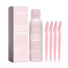 Kuuleyn 100ml Hair softening spray,Facial Hair Detection Spray,Refreshing Cleansing Mildly Hydrating Facial Clarifying Softening with 4 Eyebrow Razors view 1