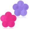 2 Pcs Makeup Brush Cleaner Mat - Silicone Makeup Brush Cleaner Pad Flower Mat With Suction Base For Deep Cleansing Over Sink And Travel view 1