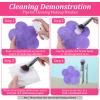 2 Pcs Makeup Brush Cleaner Mat - Silicone Makeup Brush Cleaner Pad Flower Mat With Suction Base For Deep Cleansing Over Sink And Travel view 4