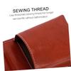 Outanaya Lipsticks Carrying Case with Built-in Mirror, Pu Leather Small Lipsticks Pouch, Wine Red Portable Lip Gloss Holder for Travel and Daily Use view 3