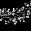 VILLCASE Pearl Bridal Hairband Silver Crystal Headdress for Women Wedding Hair Accessories Elegant Bride Headwear Suitable for Bridesmaids and Photo Props view 4