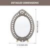 CLISPEED Retro 7-inch Pearl Frame Makeup Mirror for Women, Classic Desktop Vanity Cosmetic Mirror for Bedroom and Dressing Table Use view 2