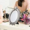 CLISPEED Retro 7-inch Pearl Frame Makeup Mirror for Women, Classic Desktop Vanity Cosmetic Mirror for Bedroom and Dressing Table Use view 4