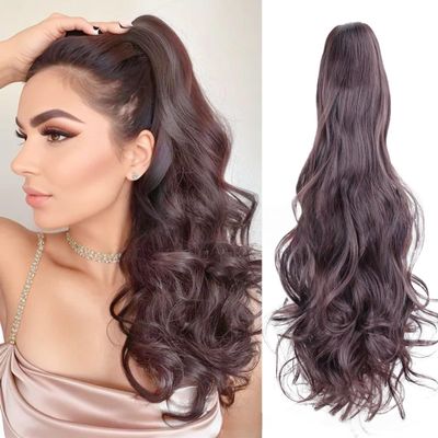 Claw Clip Wavy Ponytail Extensions Pony Tail Real As Human Hair Hairpiece