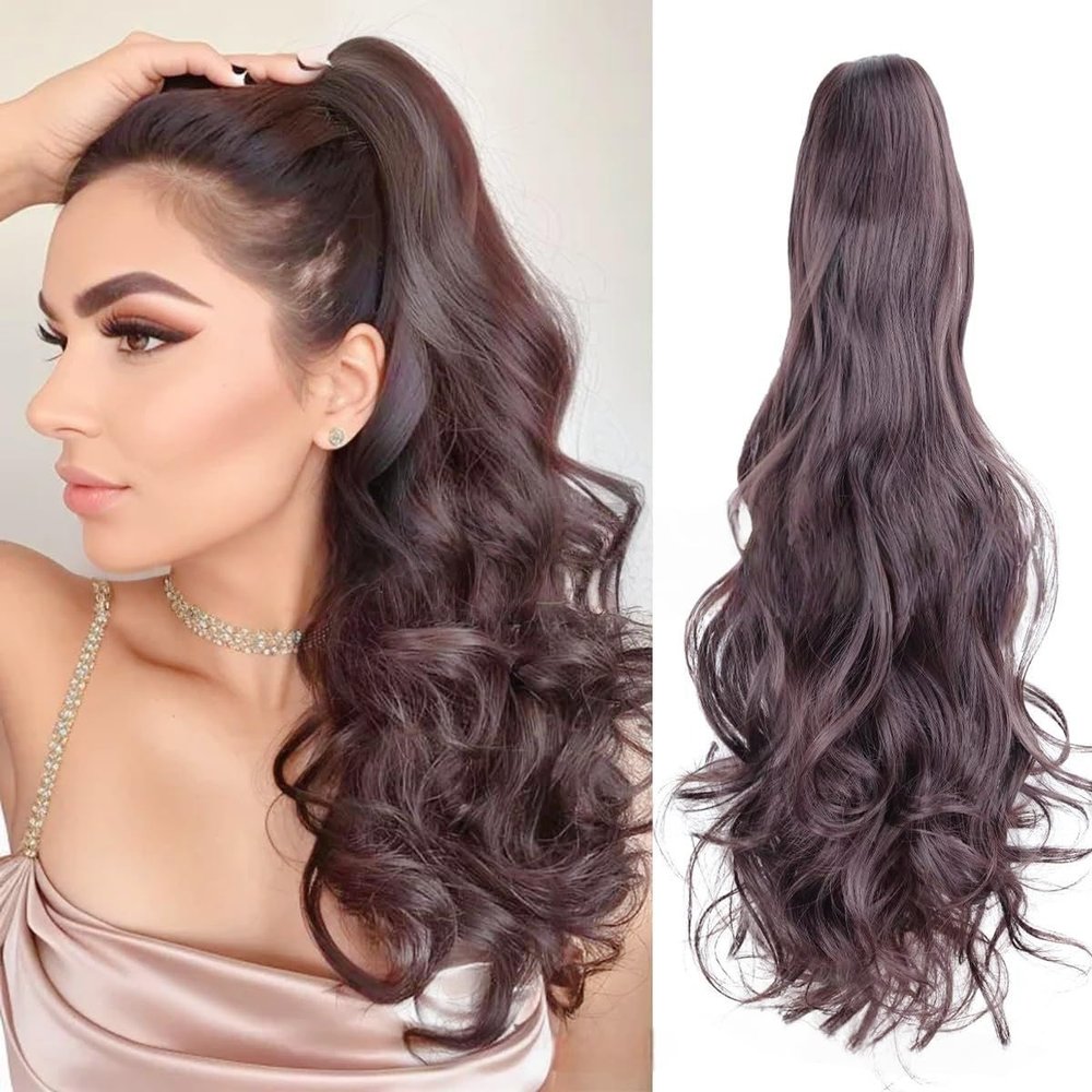 Claw Clip Wavy Ponytail Extensions Pony Tail Real As Human Hair Hairpiece
